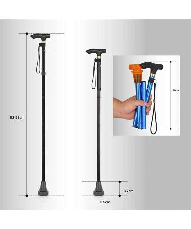 Telescopic Non Slip Crutches Older Cane Aluminum Alloy Elderly Height Adjustment Walking Stick Blind Sticker Black Blue for Persons rollator walker Durable Mobility Aid for Arthritis Elderly Seni - Buy Online on GoSupps.com