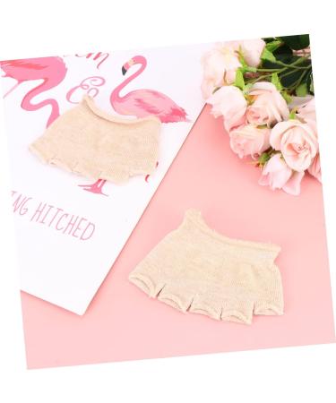 Buy MAGICLULU No Show Half Socks - 4 Pairs Cotton Peep Toe & Five Toe Socks in Khaki | International Shipping Available - Buy Online on GoSupps.com