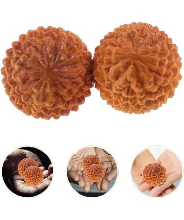 BLBTEDUAMDE Handball Massager - 2pcs Round Exercise Balls for Leisure and Relaxation | Light Yellow - Buy Online on GoSupps.com