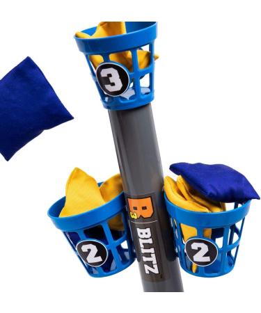 B3 Blitz Bean Bag and Pong Ball Toss Game - Indoor College Party Game for Adults and Family - Next Generation Pong Game Stand - 5 Buckets, 8 Bean Bags, 4 Pong Balls - Blue - Buy Online on GoSupps.com