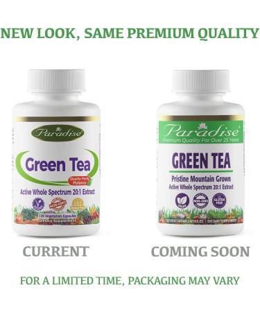 Paradise Herbs Green Tea Extract - 120 Vegetarian Capsules for Antioxidant Boost - Buy Online on GoSupps.com