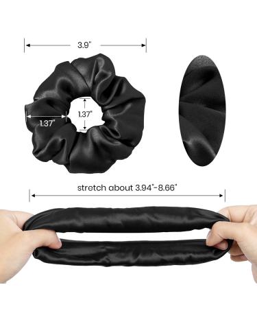 Lilysilk 100% Silk Hair Rings - Black Ponytail Holder & Hair Tie - Reusable Silk Hair Band for Ladies (1 Pack) - Buy Online on GoSupps.com