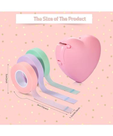 Breathable Non-Woven Fabric Eyelash Extension Tape 0.5 Inch Wide - 10 Yards Long | Heart-Shaped Dispenser Cutter | Pink, Purple, Green | - Buy Online on GoSupps.com