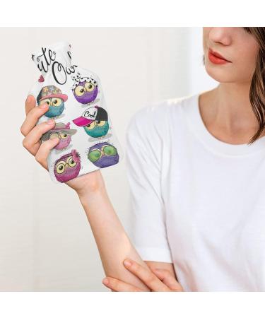 Hot Water Bottle with Lid - Owl Pattern Rubber Hot Water Bag for Pain Relief Cramps & Foot Warmer | Hot & Cold Therapy - Buy Online on GoSupps.com