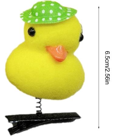 Cartoon Plush Duck Hair Clip Set - 10 Soft Yellow Hair Pins Fun Animal Hair Clips for Kids & Women | Easter Headdress | Cute Duck Hair Accessories for Parties Costumes Everyday Wear Hat style - Buy Online on GoSupps.com
