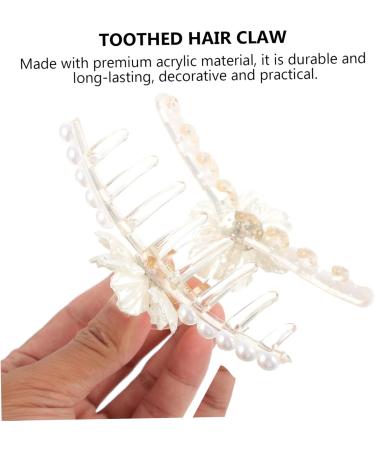 ifundom grip headpiece for women large claw clip tiaras for girls jaw clip claw clip ponytail crystal claw barrette octopus claw clip hair Miss Imitation pearls back of head - Buy Online on GoSupps.com
