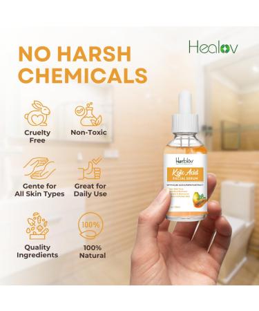 Kojic Acid Serum Dark Spot Remover for Face & Body Skin Brightening for Spots, Hyperpigmentation, Discoloration Facial Oil Reduces Acne, Scars, & Evens Tone Dark Spot Correcting Glow Serum - Buy Online on GoSupps.com