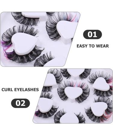 Beaupretty 7 Pairs False Lashes Colored Lash Extensions False Lash Extensions Cosmetic Lashes Lash Clusters with Color Cosplay Lashes Color Lashes Colored Lashes Chemical Fiber Russia Eyelash - Buy Online on GoSupps.com