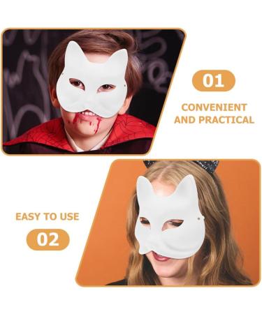 JoinPaya Cat Fox Blank Masks - Hand-Painted Animal Masks for Parties - 8 Pack 7.47 inches - Buy Online on GoSupps.com