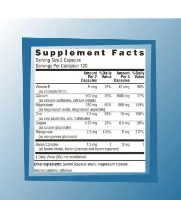 Twinlab Tri-Boron Plus Caps - 3mg 240 Capsules - Bone Health Calcium Supplement - Buy Online on GoSupps.com