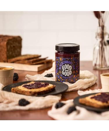 GOOD GOOD Sweet Blackcurrant Jam - Keto Friendly - Low Carb & Calorie Without Added Sugars - Vegan - Gluten Free - Preserves - 330g x2 - Buy Online on GoSupps.com