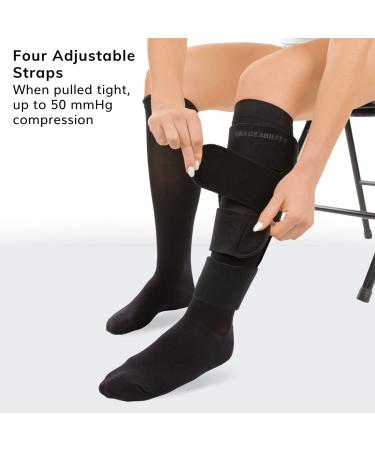 BraceAbility Lymphedema Leg Wrap - Swollen Calf Compression Sleeve for Edema & Lymphatic Drainage - 20-30 mmHg Medical Socks - XX-Large - Buy Online on GoSupps.com
