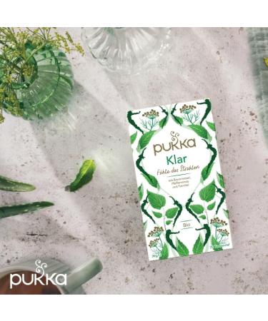Pukka Bio-Herbal Tea Clear - Fennel Aloe Vera Peppermint Dandelion & Nettle | 80 Tea Bags | 4-Pack | International Shipping Available - Buy Online on GoSupps.com
