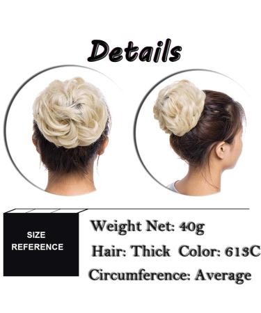 SEGO Voluminous Hairpiece Bun Tie | Blonde #613C Hair Extension for Updos - Buy Online on GoSupps.com