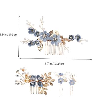 MAGICLULU 10 Sets Bridal Headwear Blue Flower Hair Clip Bride Hair Clip Wedding Hair Accessories Pearl Hair Accessories Pearls Hair Clips Side Combs Rhinestones Bridesmaid Clothing - Buy Online on GoSupps.com