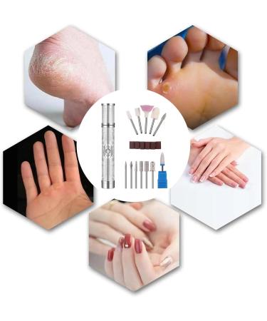 Electric Nail File Toenail Grinder for Human Thick Toenails Toenail Grinder for Thick Nails Polishing Care Peeling Removal Edge Shaping Suitable for Various Nails and Shapes (18 Grinding Heads) 18-white - Buy Online on GoSupps.com