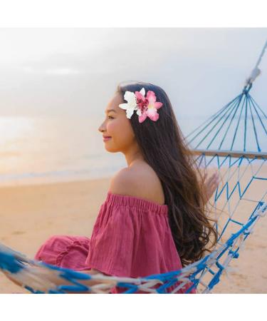 12 Pack Silk Orchid Flower Hair Clips - Tropical Beach Wedding Accessory for Women - Buy Online on GoSupps.com