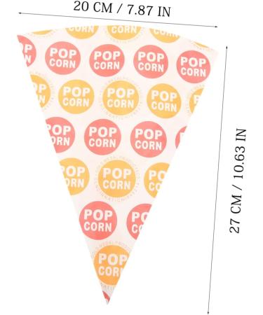 Didiseaon 150 Pcs Popcorn Bag Candy Treat Cone Bags Kids Cone Bags Clear Packing Bags Snacks Cookies Snack Bags Halloween Goodie Bags Popcorn Cone Bags Child Disposable Biscuit Paper - Buy Online on GoSupps.com