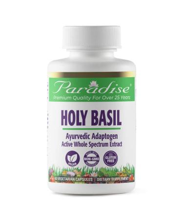 Paradise Herbs Holy Basil 60 Vegetarian Capsules