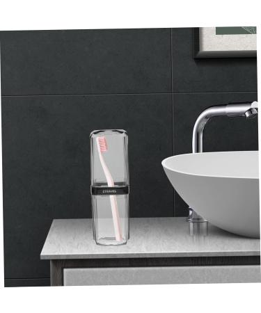 Amosfun Transparent Toothbrush Storage Box | Travel Toothpaste Carrier & Bathing Room Cup | Removable Baby Bathing Eyes Suitcase - Durable ABS - Buy Online on GoSupps.com