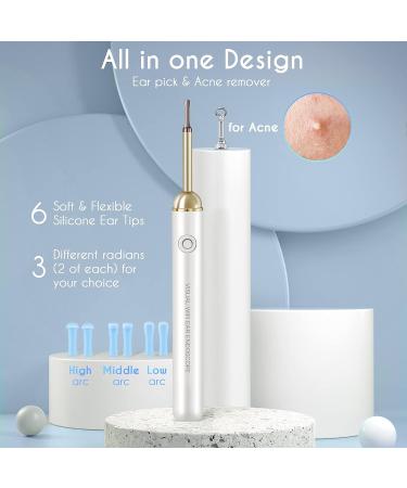 Upmore Ear Wax Removal Tool with Camera- HD Otoscope & LED Light for iOS Android- White - Buy Online on GoSupps.com