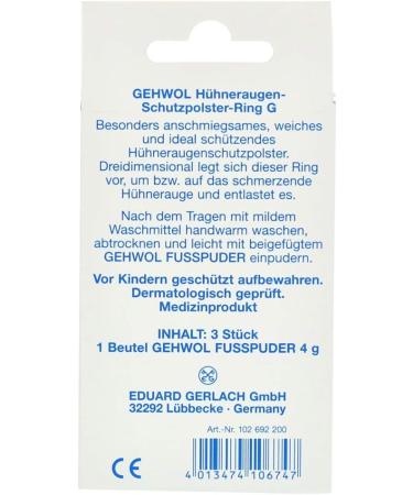Buy Gehwol Corn Protective Pad Ring G 3 Pieces | International Shipping Available - Buy Online on GoSupps.com