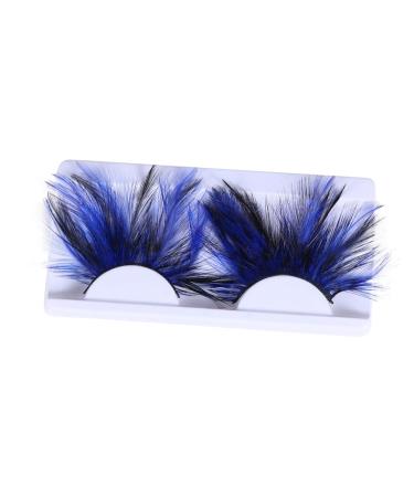 FRCOLOR 1 Pair of Stage Makeup Eyelashes False Eyelashes Fake Eyelashes Falsecara Lashes Long Coloured Eyelashes Bushy Eyelashes Form Feather Combo Plate Miss
