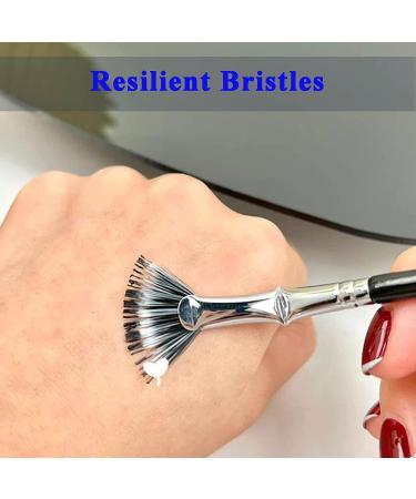 Angled Fan Shaped Eyelash Brush Eyelash Comb Separator Eyelash Comb Brush Mascara Fan Brush for Lashes Portable Folding Cosmetic Brushes Eyelash Separator Bent Applicators (2pcs Eyeliner Brush) - Buy Online on GoSupps.com