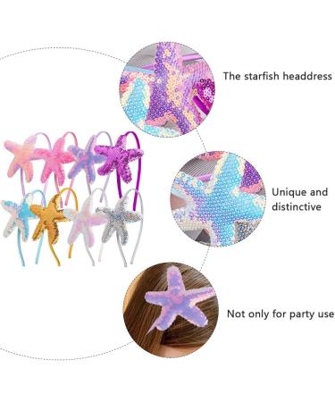 Minkissy Seestern Headband Set - 8pcs Sequin Mussel Marine Animal Hair Bands for Mermaid Cosplay & Girls' Birthday Gifts - Buy Online on GoSupps.com