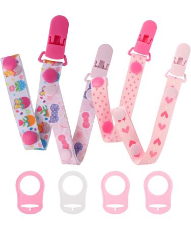 4 Pack Pacifier Clips with Silicone Adapters | Universal Pacifier Holder for Newborns | Safe & Durable Baby Care Accessories - Buy Online on GoSupps.com