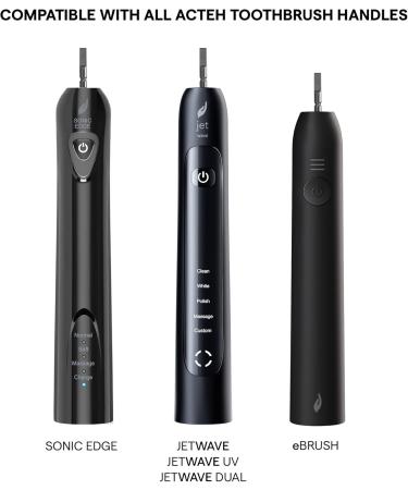 Premium Acteh Toothbrush Heads for Sonic Edge JetWave JetUV & eBrush - Black Purple/Black Yellow | International Shipping - Buy Online on GoSupps.com