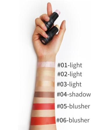 Highlighter Stick Mineral Cream Contour Stick Enhance Eomplexion And Stereo Feeling Waterproof And Sweatproof Oil-control (#05 BLUSH CHARM 6 g) #05 Blush Charm 6 g (Pack of 1) - Buy Online on GoSupps.com