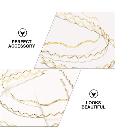 Lurrose 3Pcs Metal Wavy Hairbands for Women - Thin Golden Headbands for Outdoor Style - Buy Online on GoSupps.com