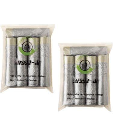 RTBQJ 12L Garbage Bags - Tear-Resistant Liquid-Tight with Handle - 150 Silver Trash Bags (45x50cm) - International Shipping Available - Buy Online on GoSupps.com