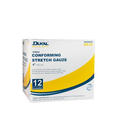 Dukal 8515 Basic Care Conforming Stretch Gauze Bandage 4" - Sterile High-Quality Medical Supplies for International Shipping - Buy Online on GoSupps.com