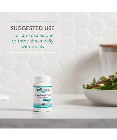 Nutricology Grape Pips - Grape Seed Extract Proanthocyanidins Polyphenols Herbal Supplement Organic 300mg Capsules - 90 Count - Buy Online on GoSupps.com