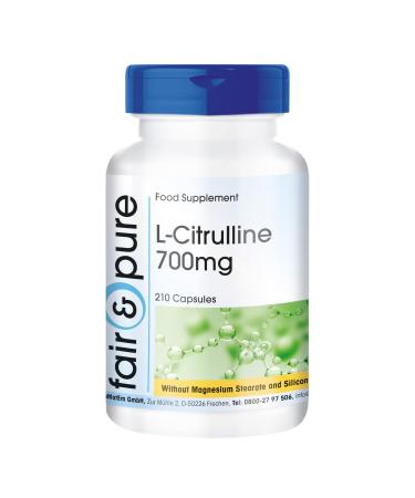 Fair & Pure - L-Citrulline Capsules - 700mg - Vegan - 210 Capsules