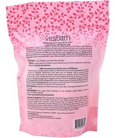 Vitabath Bath Fizzies with Epsom Salt - Pomegranate Bellini Blush - 6 Count - Buy Online on GoSupps.com