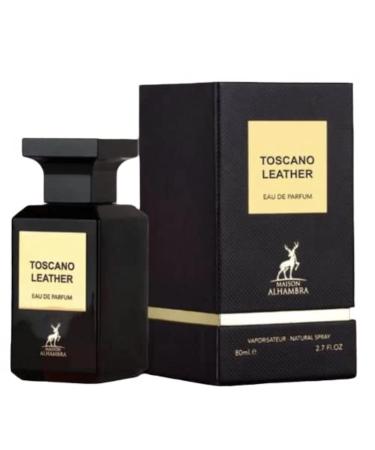 ALHAMBRA TOSCANO LEATHER 2.7 EAU DE PARFUM SPRAY FOR MEN 2.7 Fl Oz (Pack of 1)