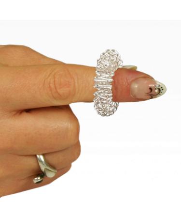 Chi Enterprise Premium Massage Ring | Anti-Stress Acupressure Ring for Anxiety | Silver Large | International Shipping - Buy Online on GoSupps.com