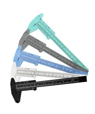 FRCOLOR 5pcs Eyebrow Measuring Ruler Mini Tools Portable Ruler Portable Caliper Plastic Ruler Pocket Student