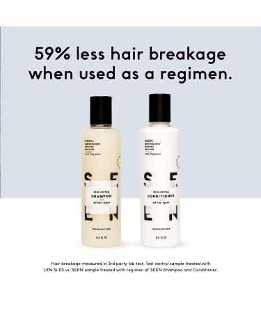 SEEN Fragrance-Free Shampoo 8.6 Fl. Oz - Non-Comedogenic & Sulfate-Free Formula for Sensitive Skin - Dermatologist-Developed for Eczema & Acne Prone Skin - Buy Online on GoSupps.com
