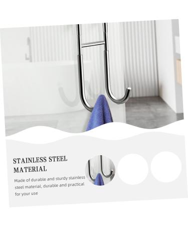 STOBAZA Towel Hook Hangers for Clothes Hangers Heavy Duty Over The Door Hook Clothes Hook Bathrobe Hanging 18X10CM Silver - Buy Online on GoSupps.com