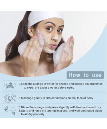 Konjac Sponge Set Facial Body Care Sponge Konjac Wash Face Flutter for Gentle Face Deep Pore Cleansing and Exfoliation for Sensitive Oily Acne Prone Skin Organic Facial Skincare(Round) - Buy Online on GoSupps.com
