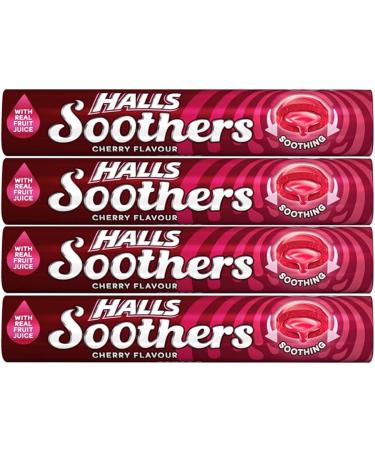 Halls Soothers 4 Cherry Flavour with Real Fruit Juice - Liquid Centre for Instant Refreshment | VR Angel - Buy Online on GoSupps.com