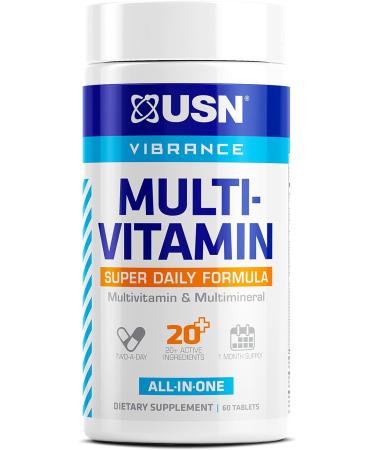 USN Supplements Super Daily Multivitamin - 60 Capsules with Essential Vitamins & Minerals - Antioxidant Support - Buy Online on GoSupps.com