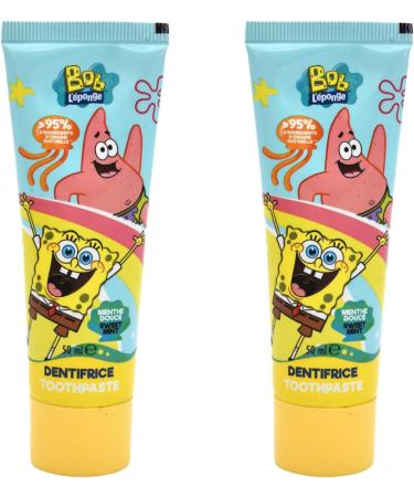 SpongeBob Children's Toothpaste Set 2x50ml - Strawberry Flavor - whitening & Fun Oral Care - Buy Online on GoSupps.com