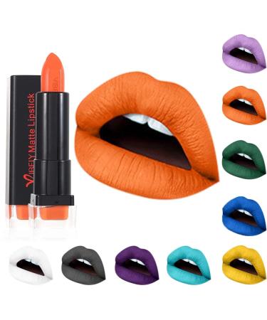 Kilshye Matte Lipstick Hight Pigment Lipsticks Long Lasting Lip Stick Waterproof Lips Gloss Cream Lipgloss Makeup for Women and Girls Pack of 1 (I- Orange 14)
