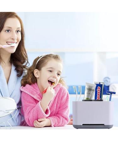 Fosoloni Toothbrush Holder - 4 Compartments & 2 Storage Slots | Family Toothbrush Organizer & Razor Holder - Buy Online on GoSupps.com