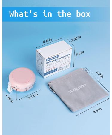 Seancheer Denture Container Set - Prosthetic Box with Cleaning Brush Sink Can Tooth Rail and Mirror for Dentures - International Shipping Available - Buy Online on GoSupps.com